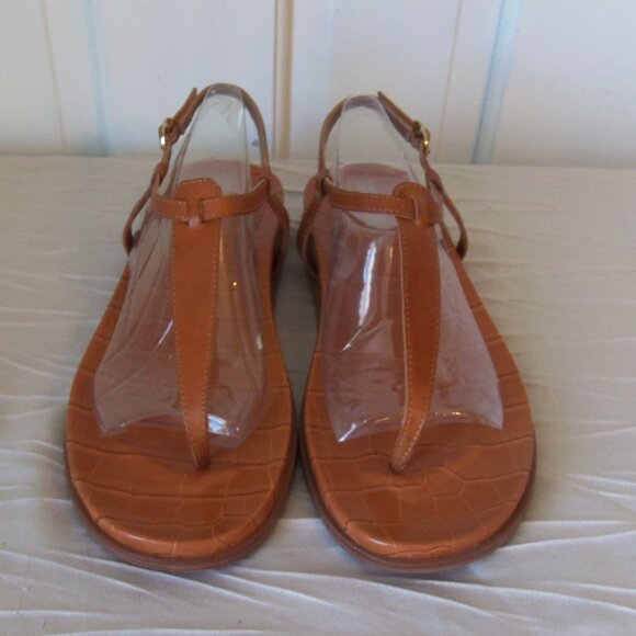 Sam Edelman Naomi Thong Sandals Brown Croc sz 9 - Picture 3 of 14